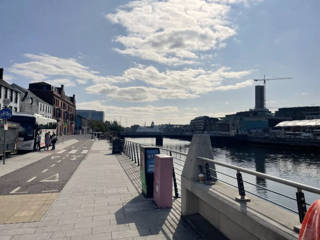 footpaths and cycle lanes near Mary Elmes Bridge